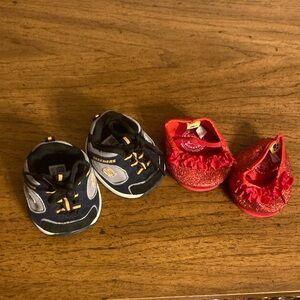 Build-A-Bear Sketcher sneaker and Ruby Red Slipper bundle